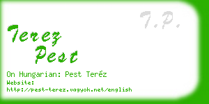 terez pest business card